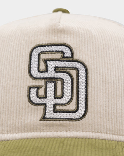 New Era San Diego Padres 'Dusty Olive' Corduroy Golfer Snapback Green Med