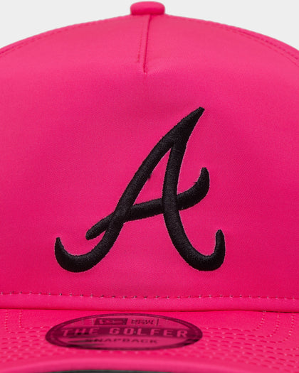 New Era Atlanta Braves 'Citrus Glow' Prolight Golfer Snapback Neon Pink