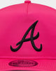 New Era Atlanta Braves 'Citrus Glow' Prolight Golfer Snapback Neon Pink