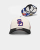 New Era San Diego Padres 'Retro Mosaic' 9FORTY A-Frame Trucker Snapback White/Black