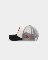 New Era Oakland Raiders 'Retro Mosaic' 9FORTY A-Frame Trucker Snapback White/Black