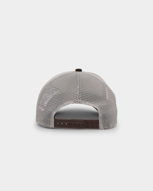 New Era Houston Astros '2-Tone Corduroy' Trucker Snapback Chrome/Walnut