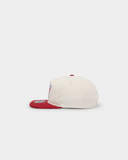 New Era Anaheim Angels '2-Tone Corduroy' Golfer Snapback Chrome/Red