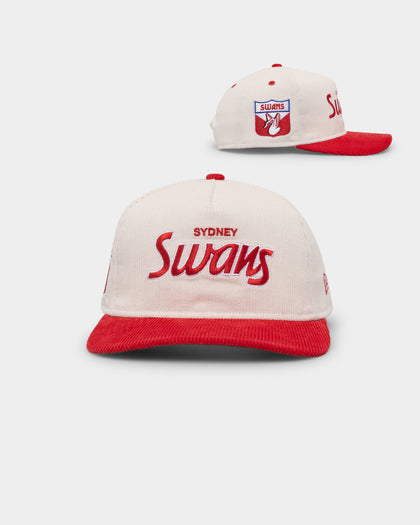 New Era Sydney Swans "AFL Cord Script" Golfer Snapback Chrome/OTC