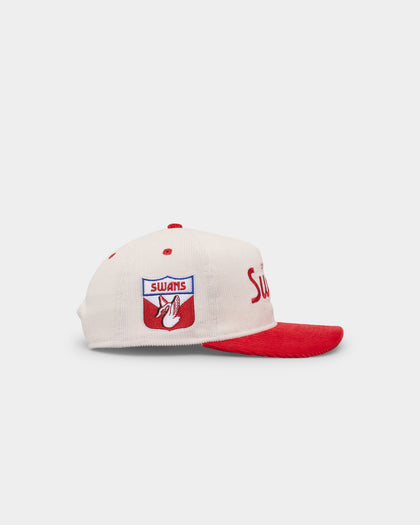 New Era Sydney Swans "AFL Cord Script" Golfer Snapback Chrome/OTC
