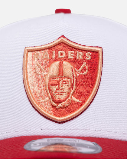 New Era Oakland Raiders Dodgers 'Satin Blaze' 9FORTY A-Frame Snapback White/Scarlet