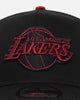 New Era Los Angeles Lakers 'Satin Scarlet' 9FORTY A-Frame Snapback Black/Scarlet