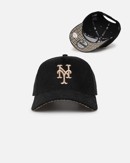 New Era New York Mets 'Black Cord Plaid UV' 9FORTY A-Frame Snapback Black/Plaid