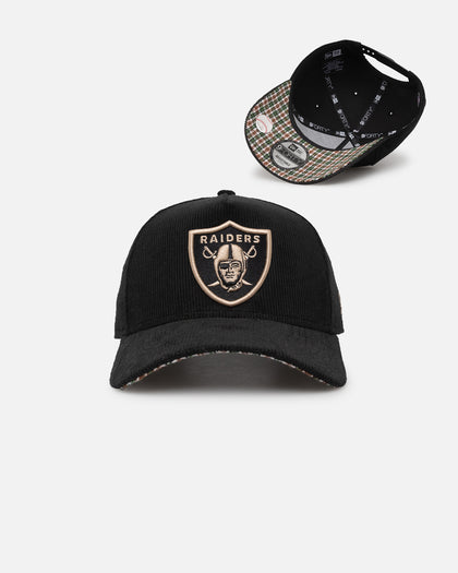 New Era Las Vegas Raiders 'Black Cord Plaid UV' 9FORTY A-Frame Snapback Black/Plaid