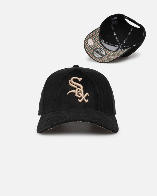 New Era Chicago White Sox 'Black Cord Plaid UV' 9FORTY A-Frame Snapback Black/Plaid