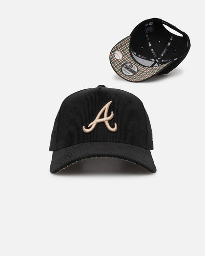 New Era Atlanta Braves 'Black Cord Plaid UV' 9FORTY A-Frame Snapback Black/Plaid
