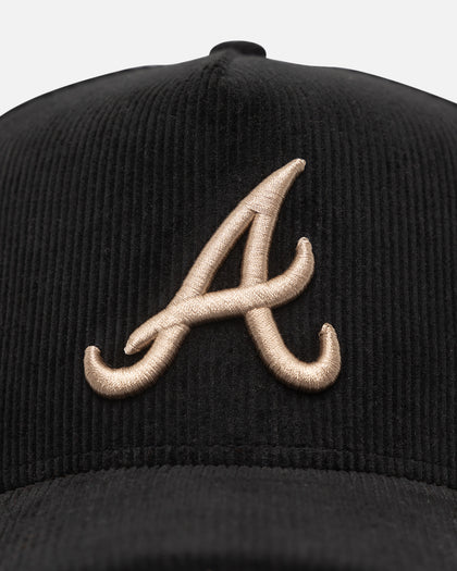 New Era Atlanta Braves 'Black Cord Plaid UV' 9FORTY A-Frame Snapback Black/Plaid
