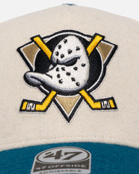 47 Brand Anaheim Ducks 'Wooly Offside DT' Sure Shot Snapback Natural/Dark Teal