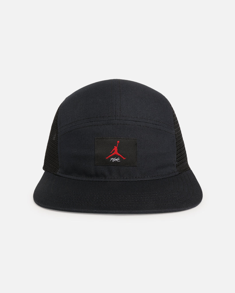 Straight Black Jordan Snapback Jordan Fly Jumpman Cap Black/Red