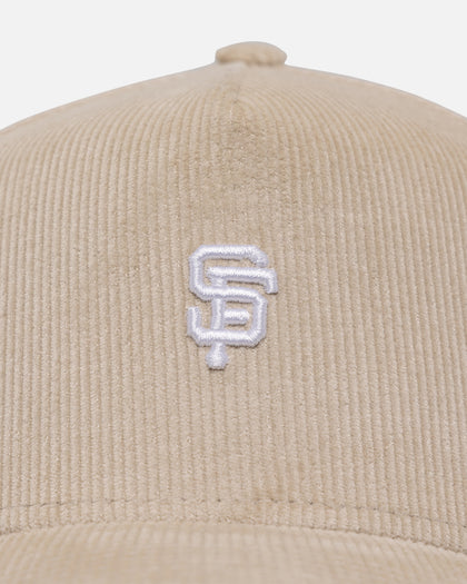 New Era San Francisco Giants 'Micro Cord Cream' 9FORTY A-Frame Snapback Cream/White