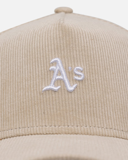 New Era Oakland Athletics 'Micro Cord Cream' 9FORTY A-Frame Snapback Cream/White