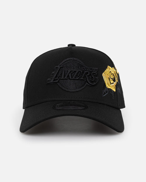 New Era Los Angeles Lakers 'Gold Rose Embroidery' 9FORTY A-Frame Snapback Black/Gold