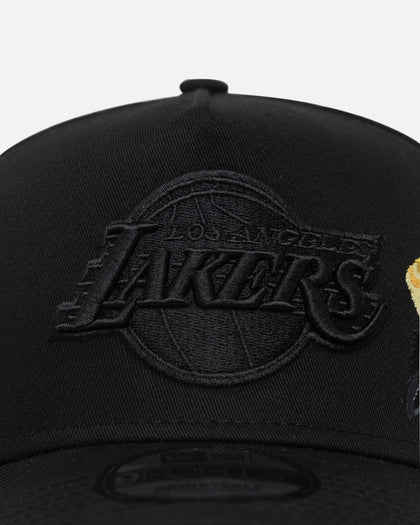 New Era Los Angeles Lakers 'Gold Rose Embroidery' 9FORTY A-Frame Snapback Black/Gold