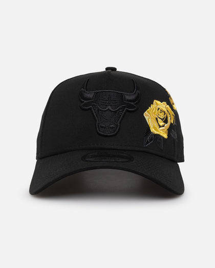 New Era Chicago Bulls 'Gold Rose Embroidery' 9FORTY A-Frame Snapback Black/Gold