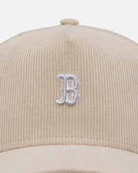 New Era Boston Red Sox 'Micro Cord Cream' 9FORTY A-Frame Snapback Cream/White