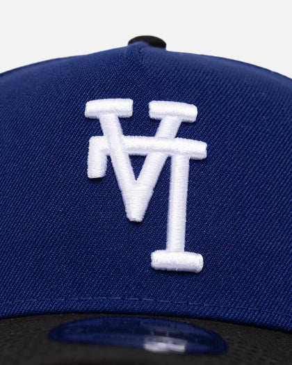 New Era Los Angeles Dodgers 'Upside Down LA Logo' 9FORTY A-Frame Snapback Dark Royal/Black