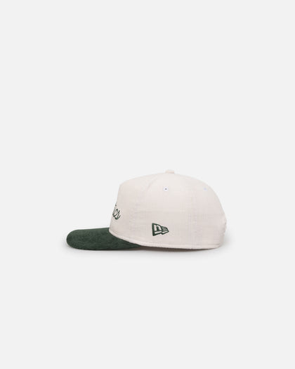 New Era Oakland Athletics 'Currency Corduroy' Golfer Pre-Curved Snapback Chrome White