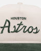 New Era Houston Astros 'Currency Corduroy' Golfer Pre-Curved Snapback Chrome White