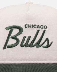 New Era Chicago Bulls 'Currency Corduroy' Golfer Pre-Curved Snapback Chrome White