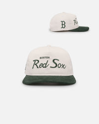 New Era Boston Red Sox 'Currency Corduroy' Golfer Pre-Curved Snapback Chrome White