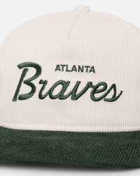 New Era Atlanta Braves 'Currency Corduroy' Golfer Pre-Curved Snapback Chrome White