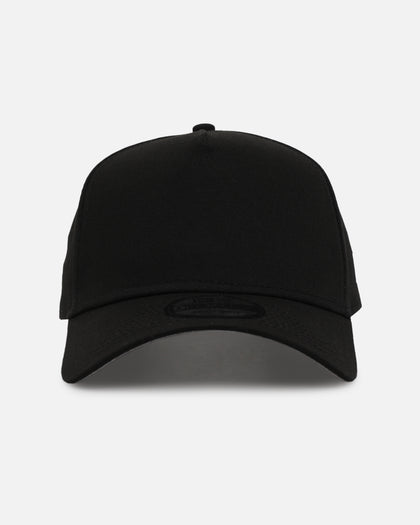 New Era Black With Grey Under Visor Blank 9FORTY A-Frame Snapback Black