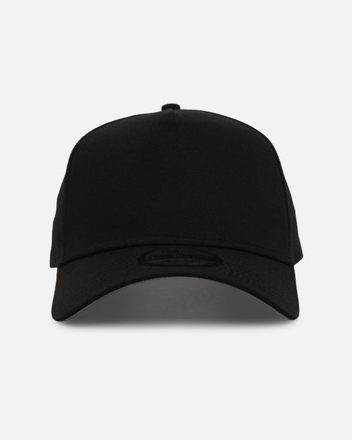 New Era Black With Grey Under Visor Blank 9FORTY A-Frame Snapback Black
