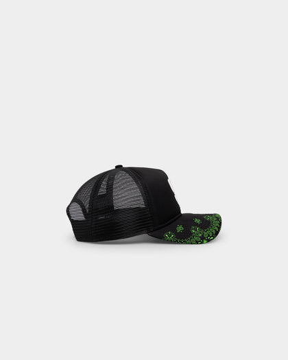 New Era San Diego Padres 'Glow In The Dark' 9FORTY A-Frame Trucker Snapback Black/Neon Green