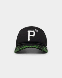 New Era Pittsburgh Pirates 'Glow In The Dark' 9FORTY A-Frame Trucker Snapback Black/Neon Green