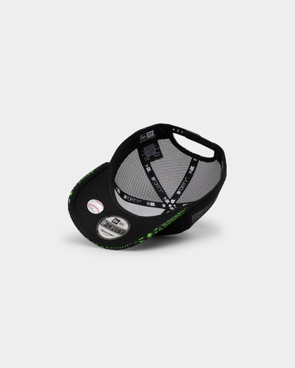 New Era Pittsburgh Pirates 'Glow In The Dark' 9FORTY A-Frame Trucker Snapback Black/Neon Green
