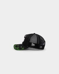 New Era Los Angeles Lakers 'Glow In The Dark' 9FORTY A-Frame Trucker Snapback Black/Neon Green
