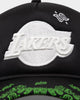 New Era Los Angeles Lakers 'Glow In The Dark' 9FORTY A-Frame Trucker Snapback Black/Neon Green