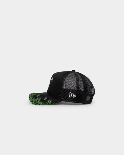 New Era Los Angeles Dodgers 'Glow In The Dark' 9FORTY A-Frame Trucker Snapback Black/Neon Green