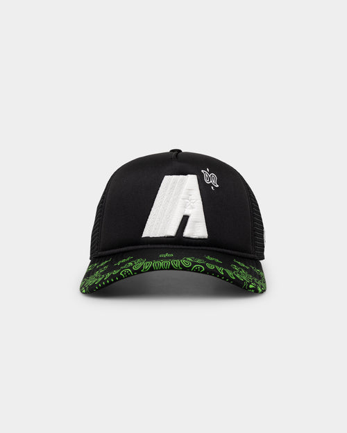 New Era Houston Astros 'Glow In The Dark' 9FORTY A-Frame Trucker Snapback Black/Neon Green