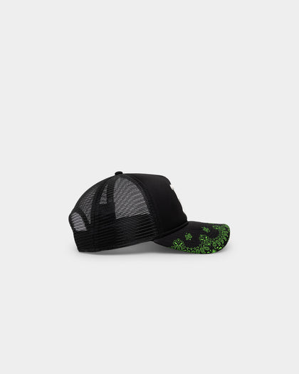 New Era Boston Red Sox 'Glow In The Dark' 9FORTY A-Frame Trucker Snapback Black/Neon Green