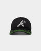 New Era Atlanta Braves 'Glow In The Dark' 9FORTY A-Frame Trucker Snapback Black/Neon Green