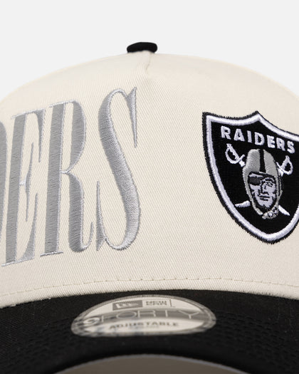 New Era Las Vegas Raiders 'Tall Text' 9FORTY A-Frame Snapback Chrome White/OTC