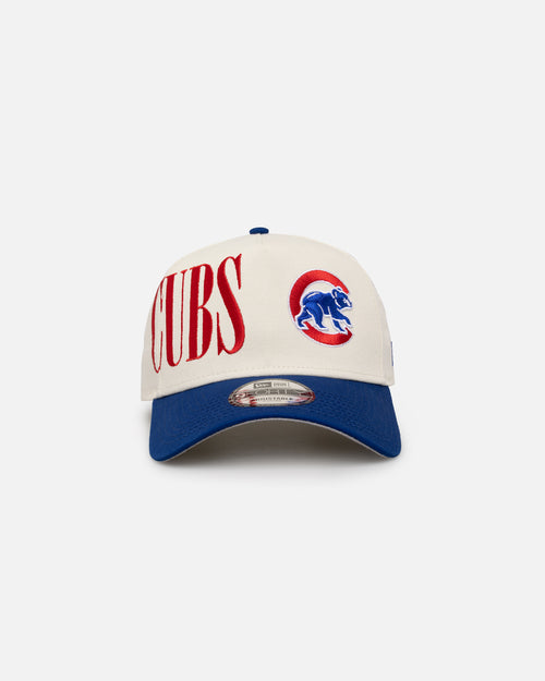 New Era Chicago Cubs 'Tall Text' 9FORTY A-Frame Snapback Chrome White/OTC