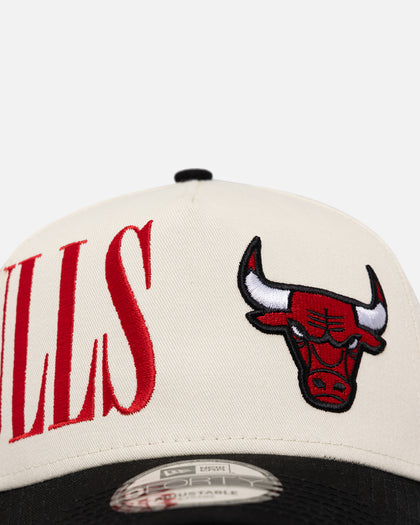 New Era Chicago Bulls 'Tall Text' 9FORTY A-Frame Snapback Chrome White/OTC