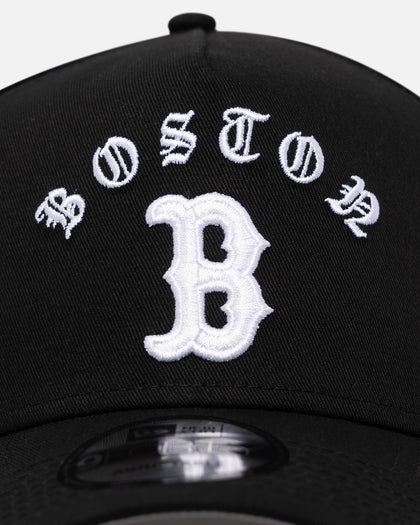 New Era Boston Red Sox 'Gothic Arch' 9FORTY A-Frame Snapback Black/White
