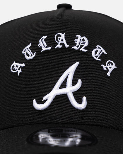 New Era Atlanta Braves 'Gothic Arch' 9FORTY A-Frame Snapback Black/White