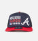 New Era Atlanta Braves Pre-Curved Golfer Trucker Snapback Navy/Scarlet