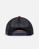 New Era Atlanta Braves Pre-Curved Golfer Trucker Snapback Navy/Scarlet