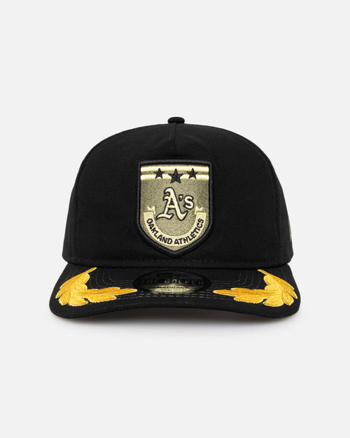New Era Oakland Athletics 'Military Patch' Pre-Curved Golfer Snapback Black