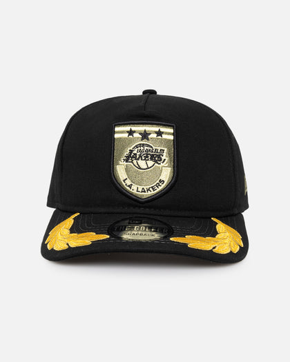 New Era Los Angeles Lakers 'Military Patch' Pre-Curved Golfer Snapback Black